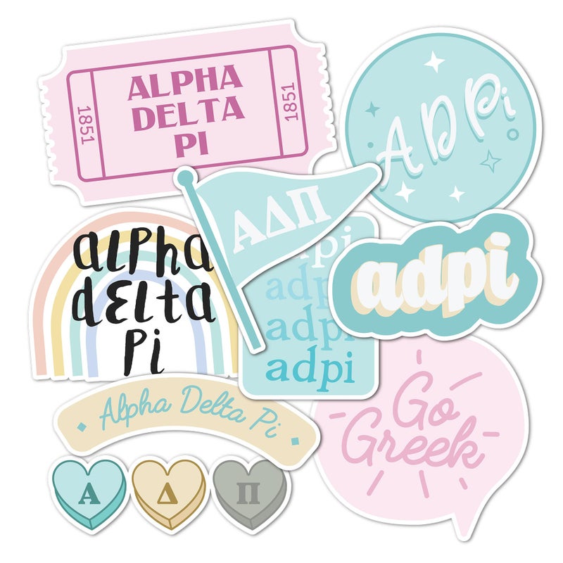 Desert Cactus Alpha Delta Pi Sticker Decal Laptop Water Bottle Car Sheet (Cute Sheet) - Image 1